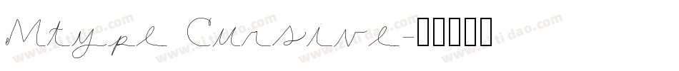 Mtype Cursive字体转换